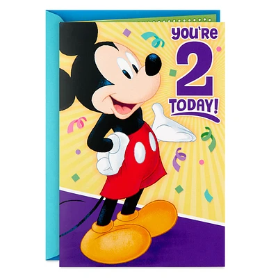 Disney Mickey Mouse Musical 2nd Birthday Card With Light for only USD 8.59 | Hallmark