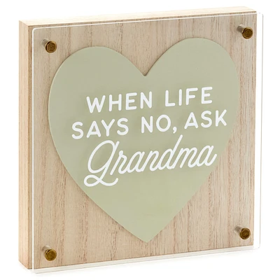 Ask Grandma Layered Square Quote Sign, 8x8 for only USD 24.99 | Hallmark