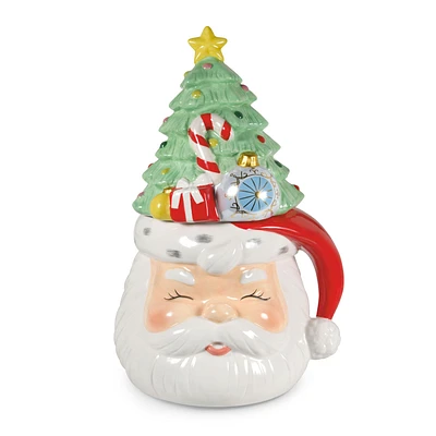 Santa and Christmas Tree Sculpted Cookie Jar, 12.5" for only USD 49.99 | Hallmark