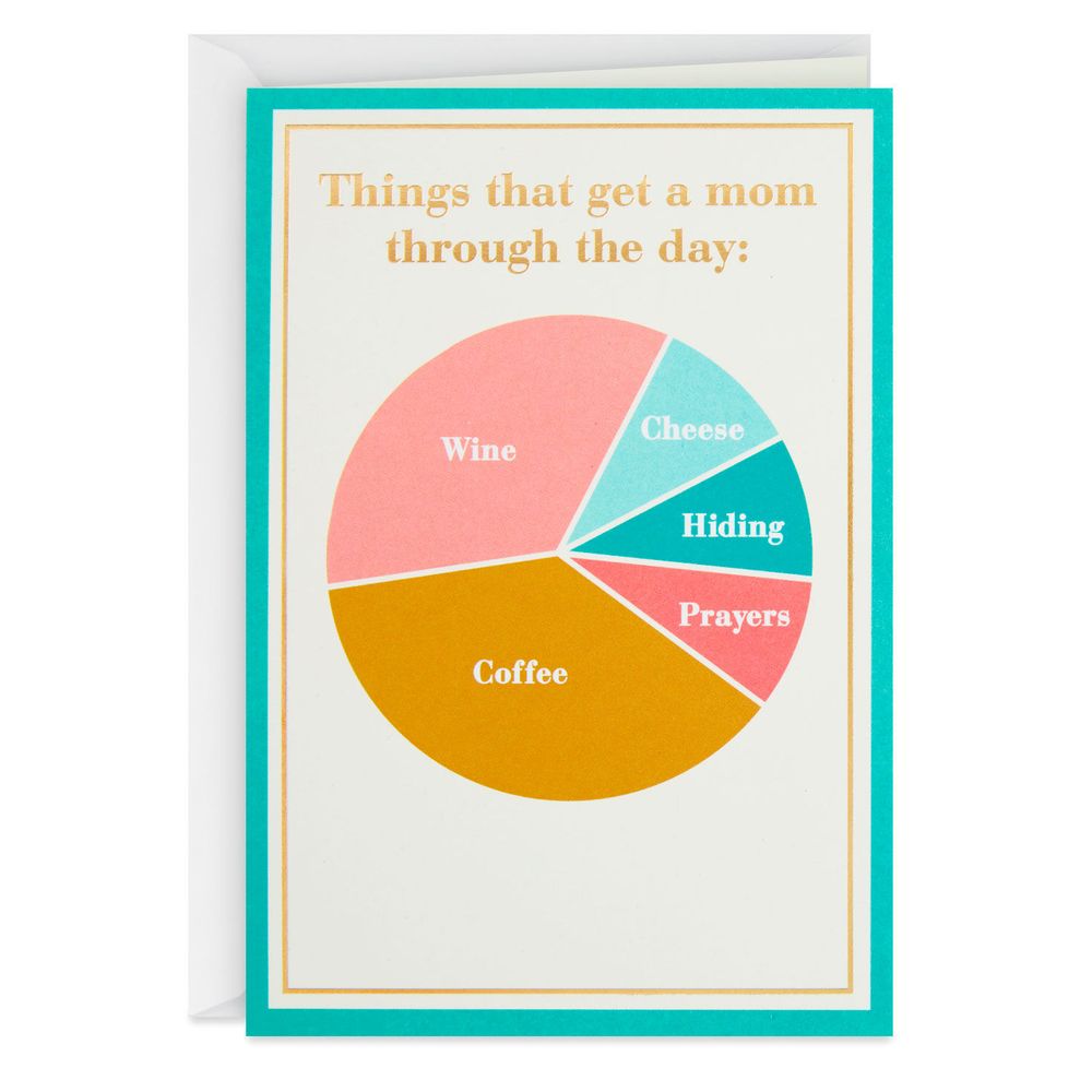 Hallmark What Gets Moms Through the Day Funny Mother's Day Card ...