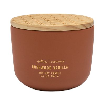 Paddywax Rosewood Vanilla 3-Wick Ceramic Candle, 13 oz.