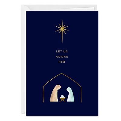 Let Us Adore Him Religious Custom Christmas Card for only USD 4.99 | Hallmark