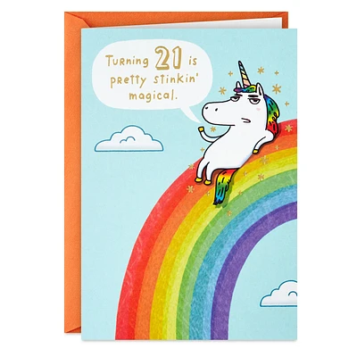 Pretty Stinkin' Magical Funny 21st Birthday Card for only USD 4.49 | Hallmark