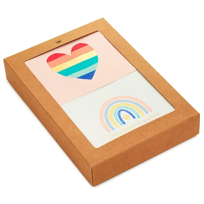 Hearts and Rainbows Assorted Blank Thank-You Notes, Pack of 50 for only USD 14.99 | Hallmark