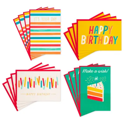 Assorted Bright and Cheery Boxed Birthday Cards, Pack of 16 for only USD 9.99 | Hallmark