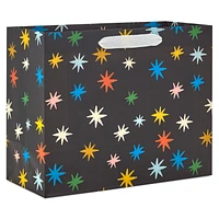 7.7" Colorful Stars on Black Medium Horizontal Gift Bag for only USD 3.49 | Hallmark