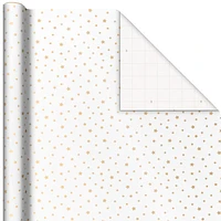 Gold and White 3-Pack Wrapping Paper, 105 sq. ft. total for only USD 19.99 | Hallmark
