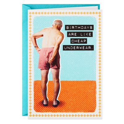 Cheap Underwear Funny Birthday Card