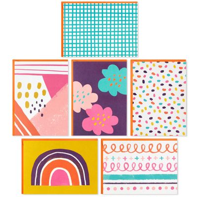 Abstract Doodles and Dots Boxed Blank Note Cards, Pack of 48