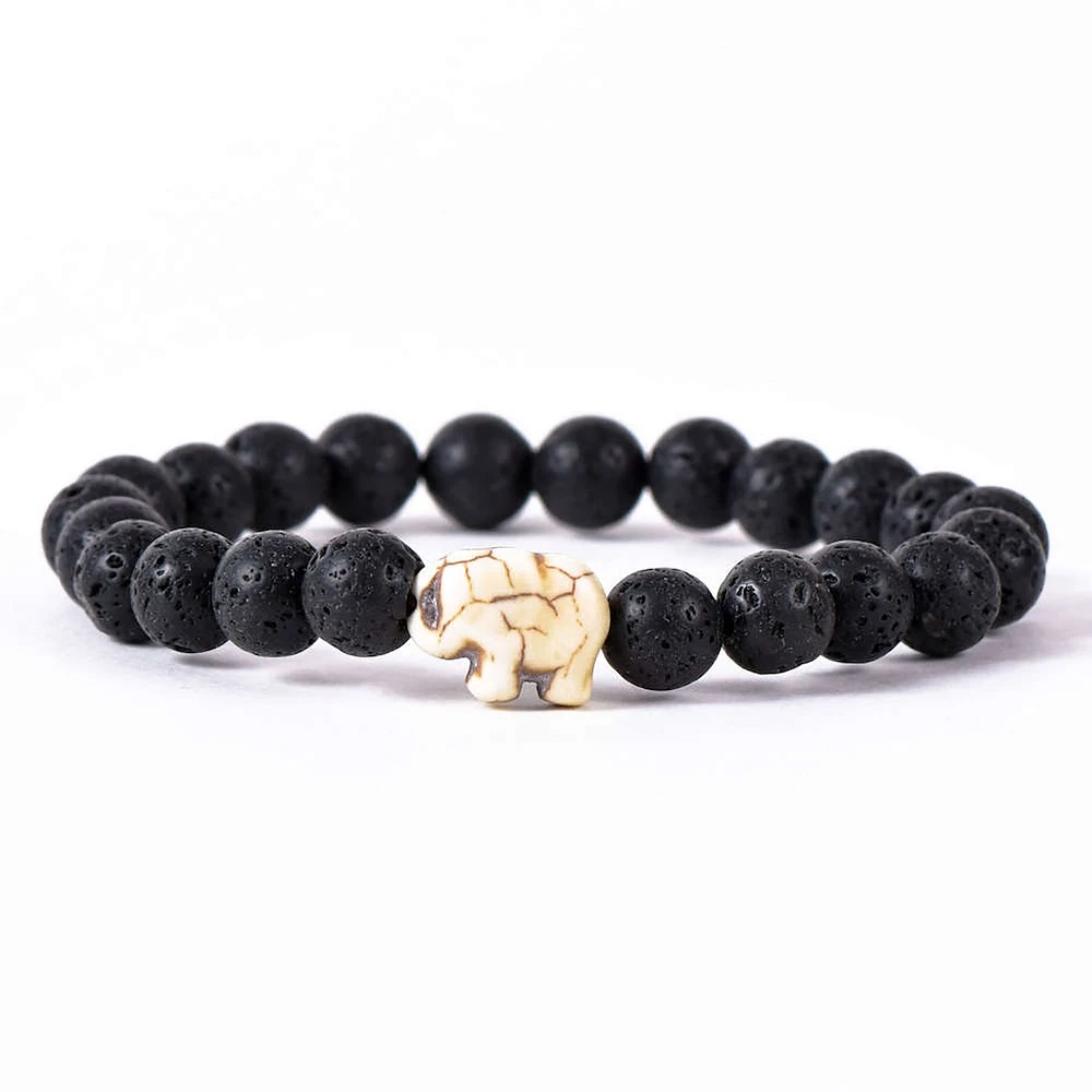 Fahlo Lava Stone Elephant Expedition Bracelet for only USD 18.99 | Hallmark