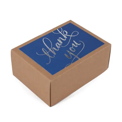 Silver Script on Blue Blank Thank-You Notes, Box of 40 for only USD 9.99 | Hallmark