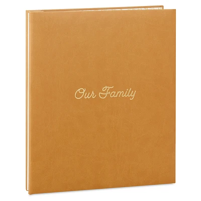 Our Family Gold on Tan Refillable Photo Album for only USD 34.99 | Hallmark
