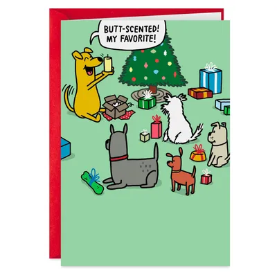Dog Opening Presents Funny Christmas Card for only USD 3.49 | Hallmark