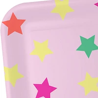 Colorful Stars on Pink Square Dessert Plates, Set of 8 for only USD 3.99 | Hallmark