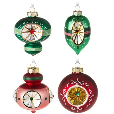 Good Cheer Nostalgic Glass Hallmark Ornaments, Set of 4 for only USD 49.99 | Hallmark