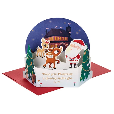 Rudolph the Red-Nosed Reindeer® Glowing and Bright 3D Pop-Up Christmas Card for only USD 8.99 | Hallmark