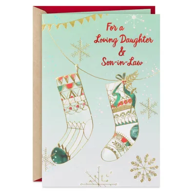 Two Stockings Christmas Card for Daughter and Son-in-Law for only USD 4.99 | Hallmark