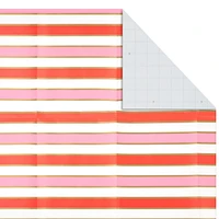 Pink, Coral and Gold Foil Stripes Flat Wrapping Paper With Gift Tags, 3 sheets for only USD 6.99 | Hallmark