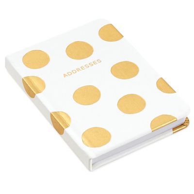 Gold Polka Dots Address Book