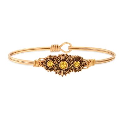 Luca + Danni Sunflowers Gold Bangle Bracelet