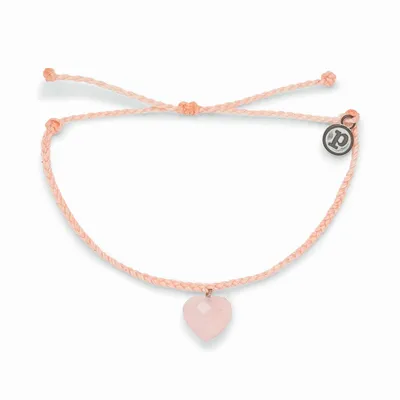 Pura Vida Stone Heart Rose Quartz Charm Bracelet for only USD 14.00 | Hallmark