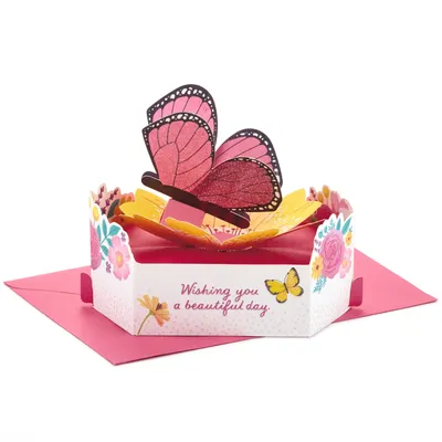 Beautiful Day Butterfly and Flowers 3D Pop-Up Card for only USD 5.99 | Hallmark