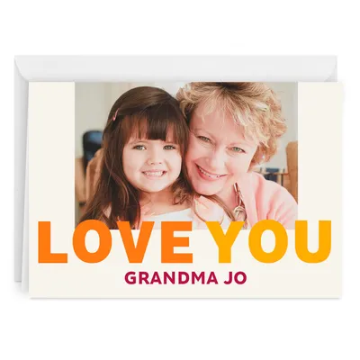 Personalized Bold and Bright Love You Photo Card for only USD 4.99 | Hallmark