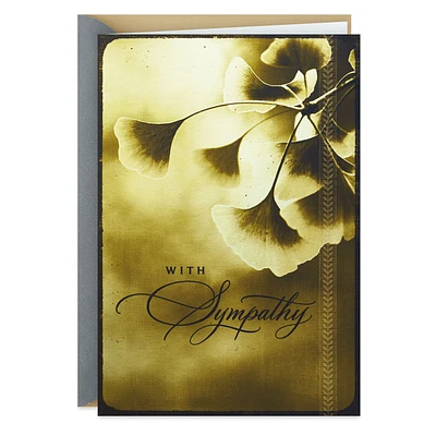 Remembering Him Gilded Leaves Sympathy Card for only USD 3.99 | Hallmark