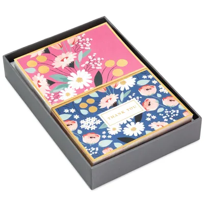 Assorted Floral Blank Thank-You Notes and Note Cards, Box of 50 for only USD 11.99 | Hallmark