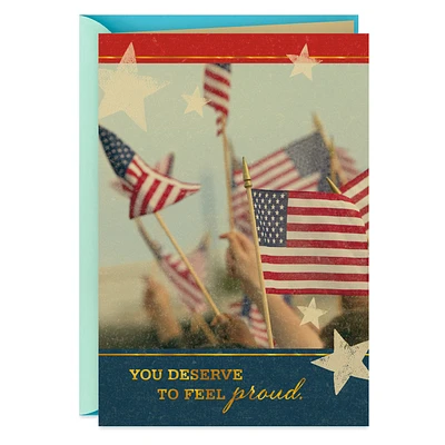 You Deserve to Feel Proud Military Congratulations Card for only USD 2.99 | Hallmark