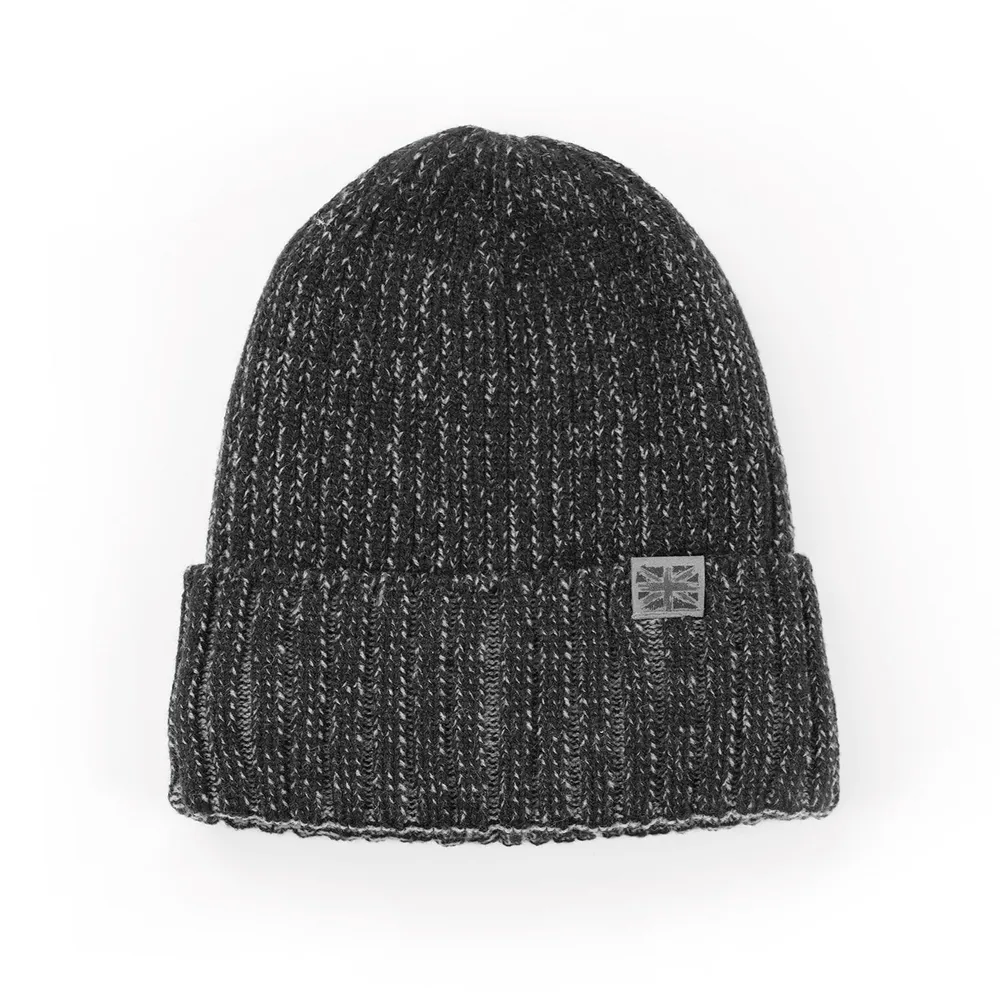 Hallmark Britt's Knits Black Ribbed Knit Men's Beanie Hat for only