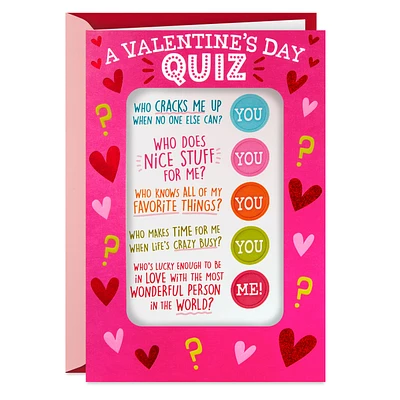 You're the One for Me Quiz Funny Romantic Valentine's Day Card for only USD 6.99 | Hallmark