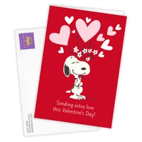 Peanuts® Snoopy Extra Love Folded Valentine's Day Photo Card for only USD 4.99 | Hallmark