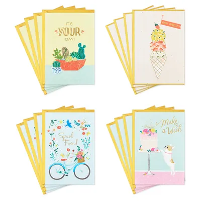 Fun and Floral Boxed Birthday Cards Assortment, Pack of 16 for only USD 9.99 | Hallmark