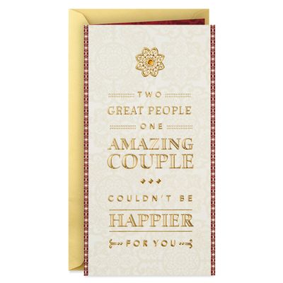 Two Great People, One Amazing Couple Money Holder Wedding Card for only USD 4.99 | Hallmark