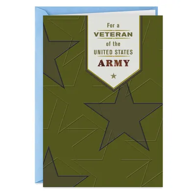 U.S. Army Thank You for Your Service Veterans Day Card for only USD 2.99 | Hallmark