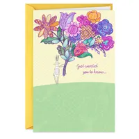 Bunny Holding Flower Bouquet Thinking of You Easter Card for only USD 2.00 | Hallmark