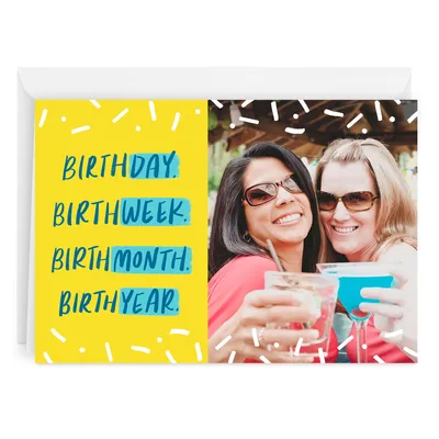 Personalized Celebration Confetti Birthday Photo Card for only USD 4.99 | Hallmark