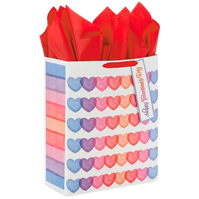 15.5" Pastel Hearts X-Large Valentine's Day Gift Bag With Tissue Paper for only USD 6.99 | Hallmark