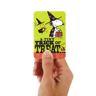3.25" Mini Peanuts® Snoopy and Woodstock Trick or Treat Halloween Card for only USD 1.99 | Hallmark