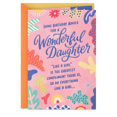 Do Everything Like a Girl Birthday Card for Daughter for only USD 4.99 | Hallmark