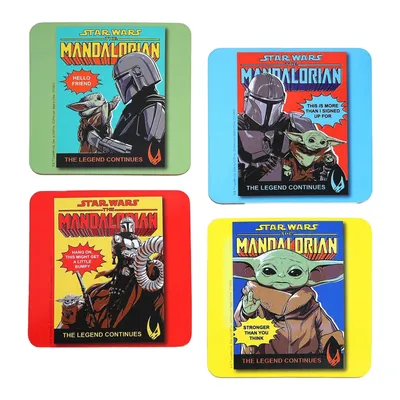 Star Wars: The Mandalorian Comic Book Cover Coasters, Set of 4 for only USD 14.99 | Hallmark