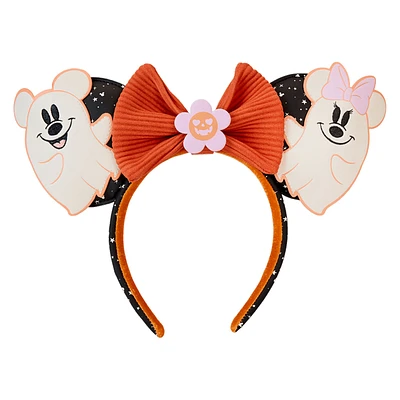 Loungefly Disney Mickey Mouse and Minnie Mouse Ears Glow-in-the-Dark Ghosts Headband for only USD 30.00 | Hallmark