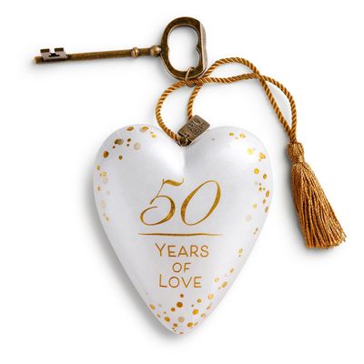 50 Years of Love Art Heart Sculpture, 4" for only USD 18.99 | Hallmark