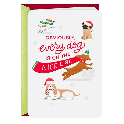 You and Every Dog Made the Nice List Christmas Card for only USD 2.99 | Hallmark