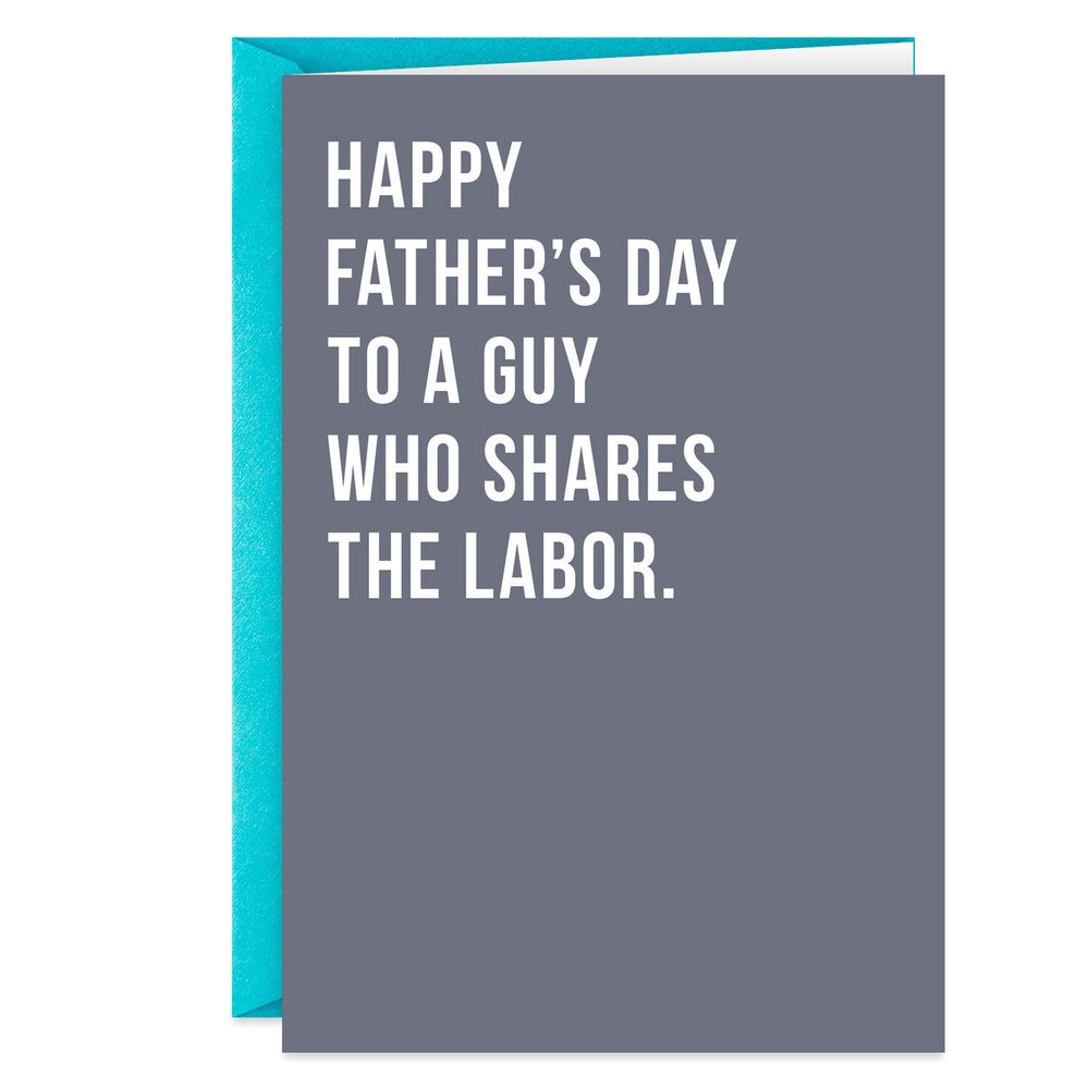 Hallmark Sharing the Labor Funny Father's Day Card | Brazos Mall