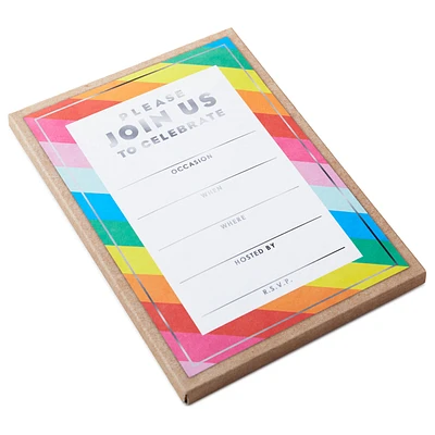 Colorful Stripe Fill-in-the-Blank Party Invitations, Pack of 10 for only USD 5.99 | Hallmark