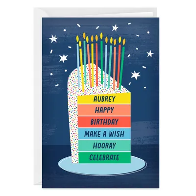 Personalized Fun and Colorful Cake Birthday Card for only USD 4.99 | Hallmark