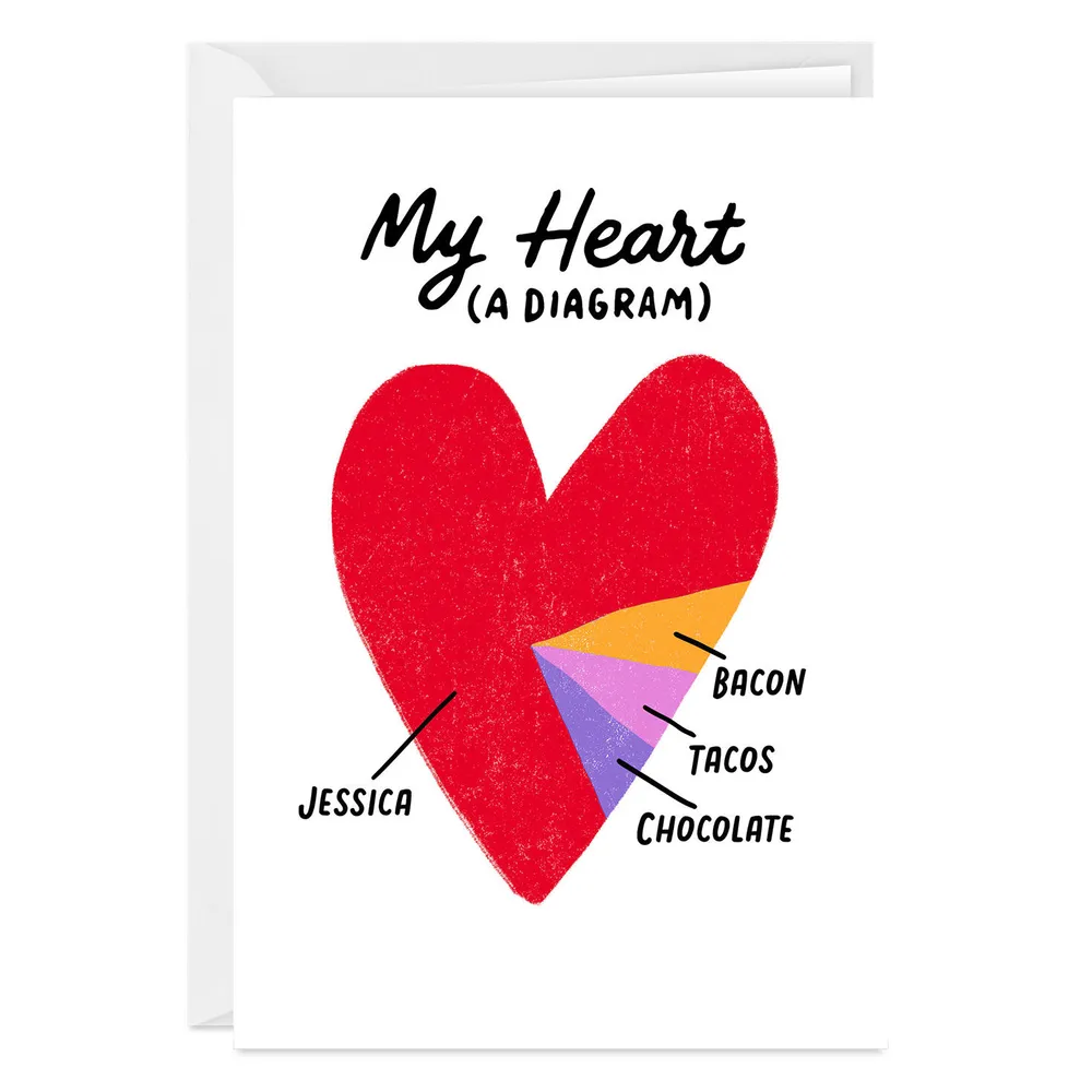 Heart Pie Chart Funny Folded Anniversary Photo Card for only USD 4.99 | Hallmark