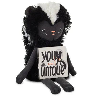 MopTops Skunk Stuffed Animal With You Are Unique Board Book for only USD 34.99 | Hallmark